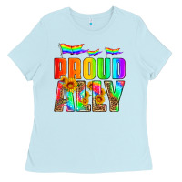 Baby Blue proud ally Ladies Tee - HRA Design Shop