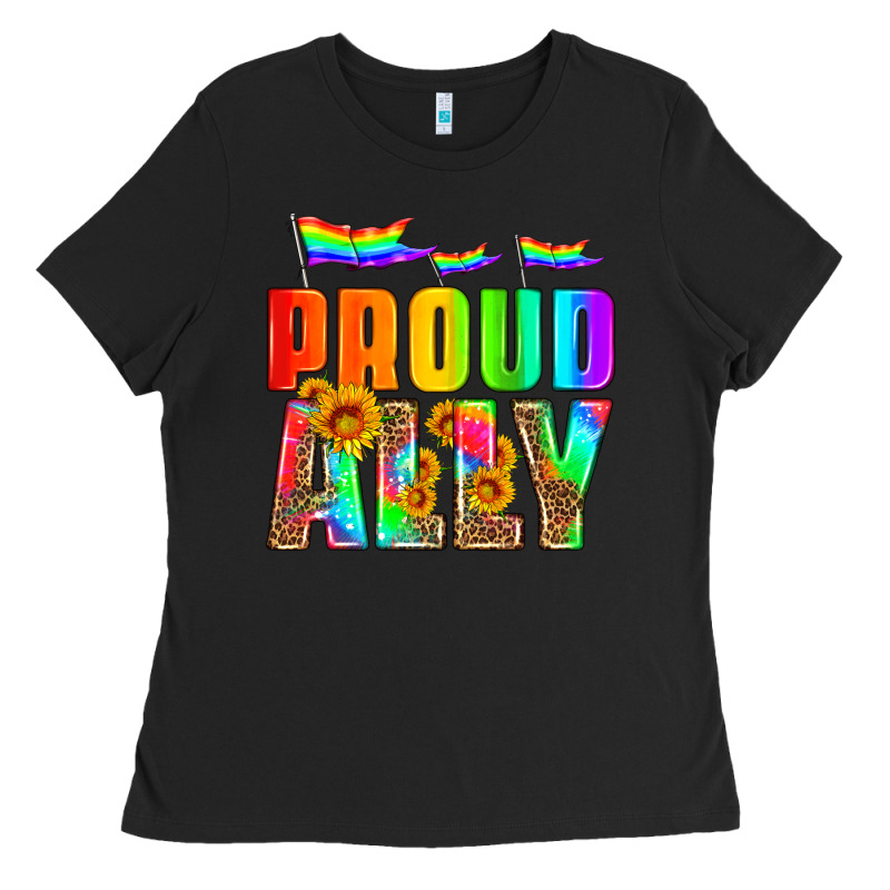 Proud Ally Ladies Tee by HRA Design Shop | Teevron