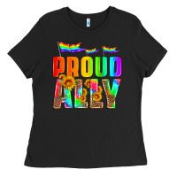 Black proud ally Ladies Tee - HRA Design Shop