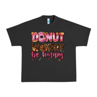 Pigment Black donut worry be happy Urban Heavy Tee - AdoDesignShop