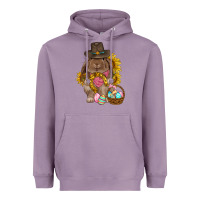 Lavender Western Rabbit with sunflowers Easter Day Heavyweight Hoodie - HowdyJamesFarm