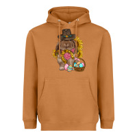 Meerkat Western Rabbit with sunflowers Easter Day Heavyweight Hoodie - HowdyJamesFarm