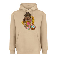 Mushroom Western Rabbit with sunflowers Easter Day Heavyweight Hoodie - HowdyJamesFarm