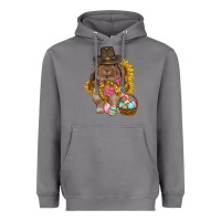 Storm Western Rabbit with sunflowers Easter Day Heavyweight Hoodie - HowdyJamesFarm