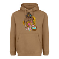 Toasted Coconut Western Rabbit with sunflowers Easter Day Heavyweight Hoodie - HowdyJamesFarm