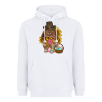 White Western Rabbit with sunflowers Easter Day Heavyweight Hoodie - HowdyJamesFarm