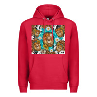 Cardinal lion with leopard and cowhide pattern Premium Hoodie - TumblerDesignByShophia