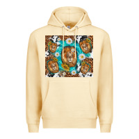 Pina Colada lion with leopard and cowhide pattern Premium Hoodie - TumblerDesignByShophia