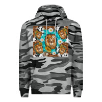 Slate Camo lion with leopard and cowhide pattern Premium Hoodie - TumblerDesignByShophia