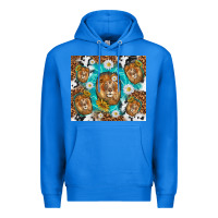True Royal lion with leopard and cowhide pattern Premium Hoodie - TumblerDesignByShophia