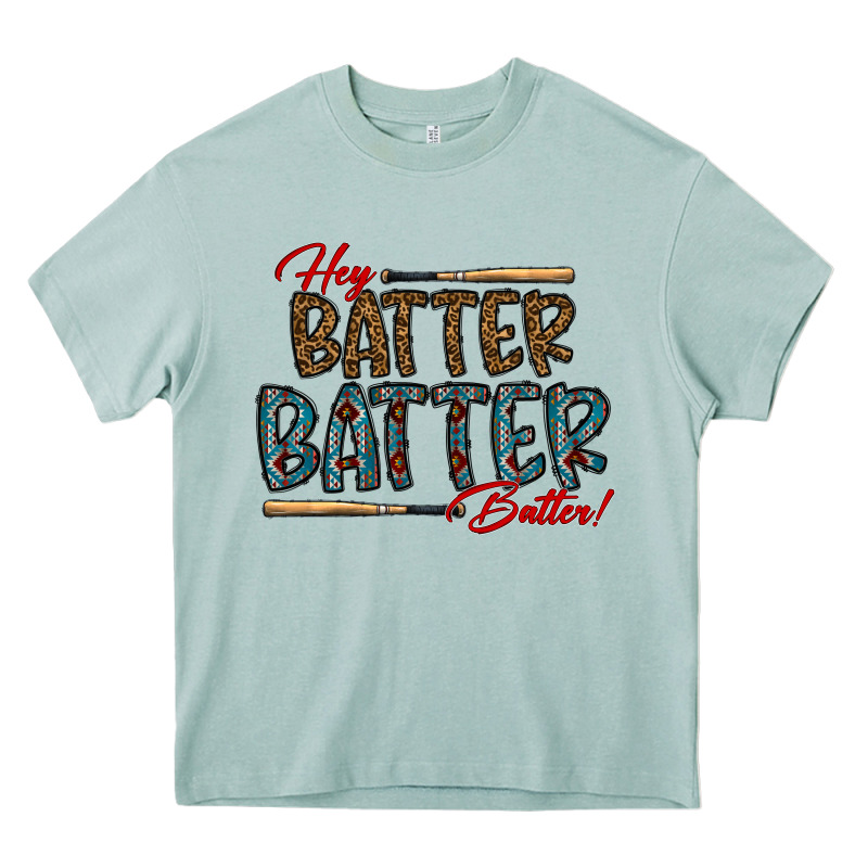 Hey Batter Batter Batter Heavy Core Tee by CowhideDigitalArt | Teevron