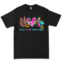 Black peace love hair stylist Premium Tee - AdoDesignShop