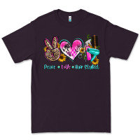 Plum peace love hair stylist Premium Tee - AdoDesignShop