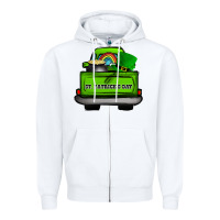 White St Patrick's Day Truck Zipper Hoodie - Bettercallsaul
