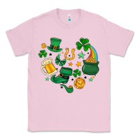 Bubblegum Pink st. patrick heart doodle Classic Tee - MaliasSmallBusiness