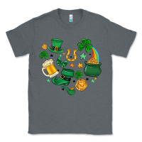 Charcoal Heather st. patrick heart doodle Classic Tee - MaliasSmallBusiness