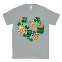 Heather Grey st. patrick heart doodle Classic Tee - MaliasSmallBusiness