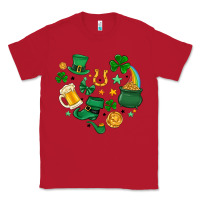 Red st. patrick heart doodle Classic Tee - MaliasSmallBusiness