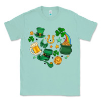 Seafoam st. patrick heart doodle Classic Tee - MaliasSmallBusiness
