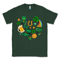 Sports Green st. patrick heart doodle Classic Tee - MaliasSmallBusiness