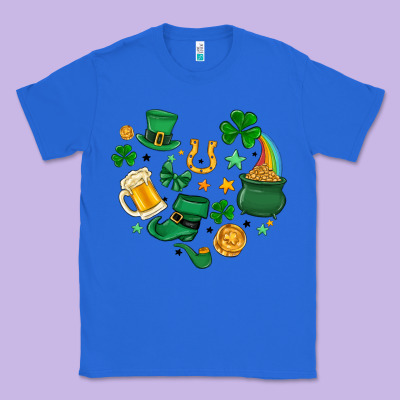 St. Patrick Heart Doodle Classic Tee Designed By Maliassmallbusiness