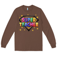 Chestnut super teacher with leopard Long Sleeve Tee - NancyCooperArtShop