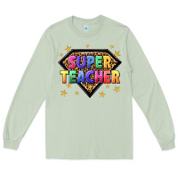 Matcha super teacher with leopard Long Sleeve Tee - NancyCooperArtShop