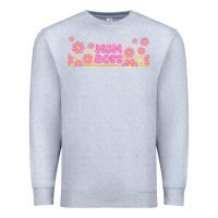 Heather Grey mom boss daisies Premium Sweatshirt - TumblerDesignByShophia