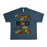 Midnight Navy minding my black owned business Urban Heavy Tee - MaliasSmallBusiness