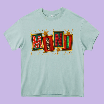 Mini Christmas Heavy Core Tee Designed By Fadigitalartstudio