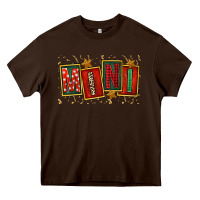 Chocolate Brown mini christmas Heavy Core Tee - FaDigitalArtStudio