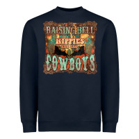 Navy raising hell with the hippies and the cowboys Heavyweight Sweatshirt - NancyCooperArtShop