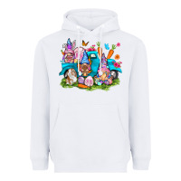 White Easter gnomies with truck Easter Day Heavyweight Hoodie - HowdyJamesFarm