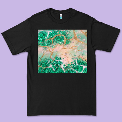 Green Glitter Premium Tee Designed By Jahusdesignshop