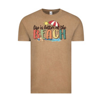 Vintage Coffee life is better at the beach Vintage Tee - MaliasSmallBusiness