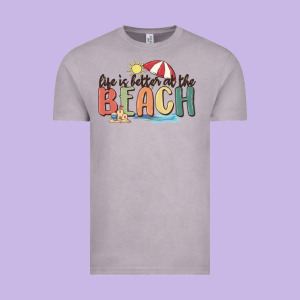 Life Is Better At The Beach Vintage Tee Designed By Maliassmallbusiness