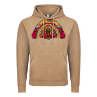 Vintage Coffee lady of guadalupe rainbow Vintage Hoodie - Jasminsmagicworld