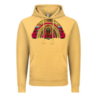 Vintage Mustard lady of guadalupe rainbow Vintage Hoodie - Jasminsmagicworld