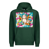 Sports Green easter day rabbit Premium Hoodie - TumblerDesignByShophia
