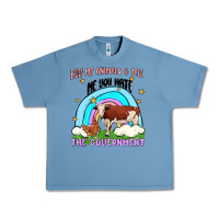 Pebble Blue buy me animals Urban Heavy Tee - MaliasSmallBusiness