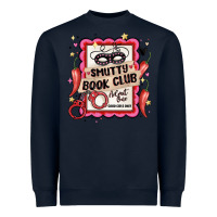 Navy smutty book club admit one good girls only Heavyweight Sweatshirt - MaliasSmallBusiness