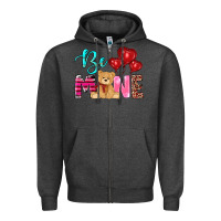 Charcoal Heather valentine's day be mine tedybear Zipper Hoodie - RanaPortraitStore