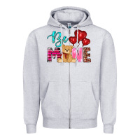 Heather Grey valentine's day be mine tedybear Zipper Hoodie - RanaPortraitStore