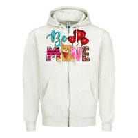 Oatmeal Heather valentine's day be mine tedybear Zipper Hoodie - RanaPortraitStore