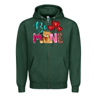 Sports Green valentine's day be mine tedybear Zipper Hoodie - RanaPortraitStore