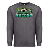 Charcoal Heather Wild about Soccer Premium Sweatshirt - HowdyJamesFarm