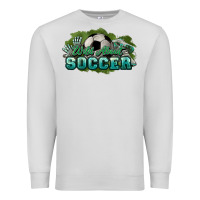 Dove Grey Wild about Soccer Premium Sweatshirt - HowdyJamesFarm