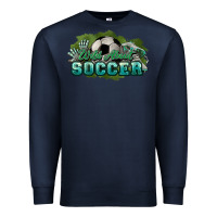 Navy Wild about Soccer Premium Sweatshirt - HowdyJamesFarm
