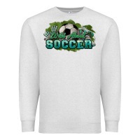 Oatmeal Heather Wild about Soccer Premium Sweatshirt - HowdyJamesFarm