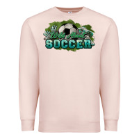 Pale Pink Wild about Soccer Premium Sweatshirt - HowdyJamesFarm